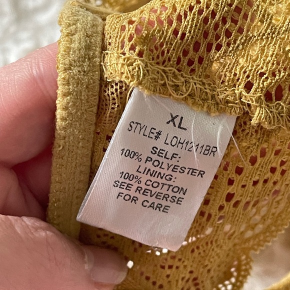 Y2K Boho Chic Hippie Lace Bralette Crop Top Sz XL - Picture 5 of 5